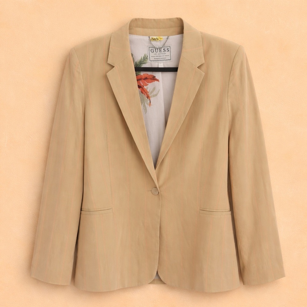 GUESS WOMENS BLAZER WITH PINSTRIPE